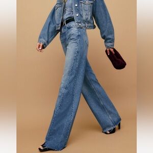 Reformation Cary High Rise Slouchy Wide Leg Jeans- size 31